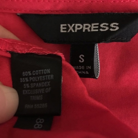 DONATED Express hot pink stretch sleeveless blouse - Picture 7 of 8